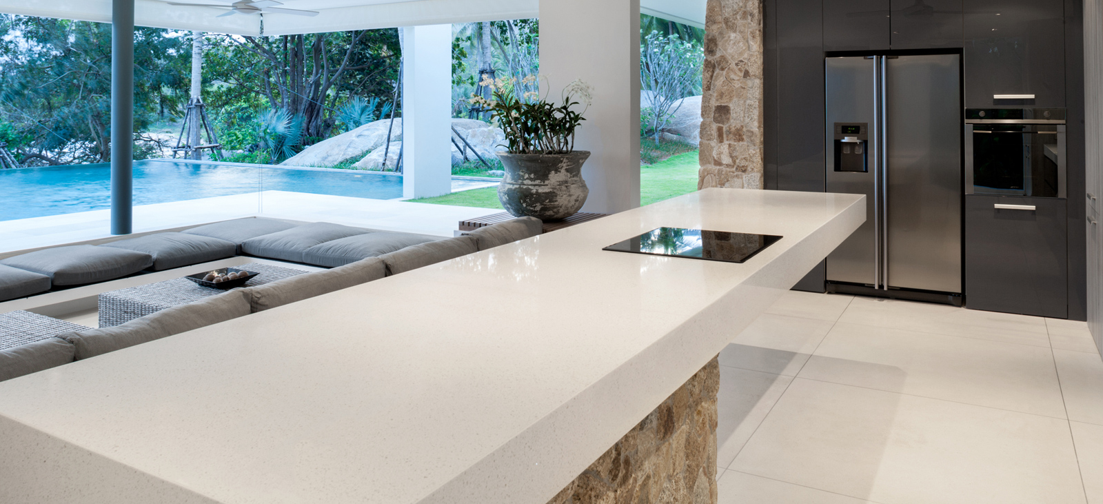 Modern luxury kitchen in a Beverly Hills Mansion